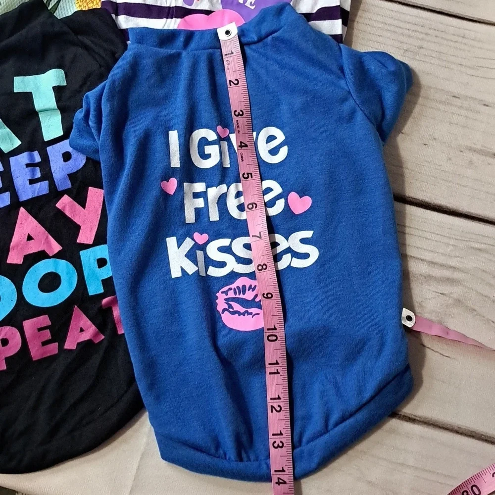 Set Of 5 Dog Or Cat Shirts Size Large See Measurements